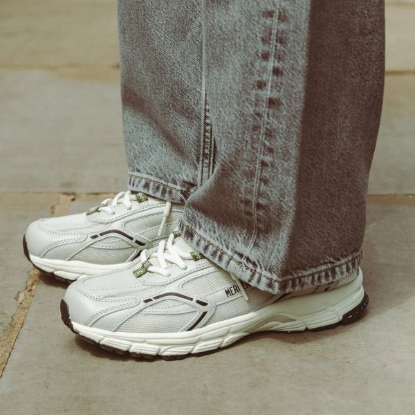 Mercer Amsterdam The Re-Run Nappa Sneaker Grijs/Off White