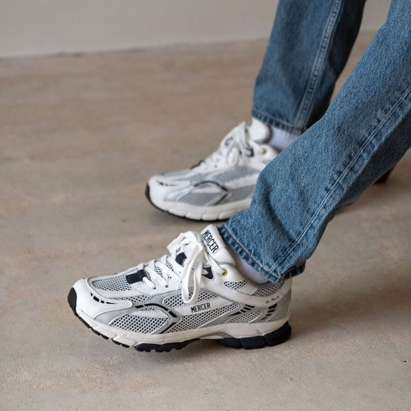 Mercer Amsterdam The Re-Run Sneaker Wit/Blauw