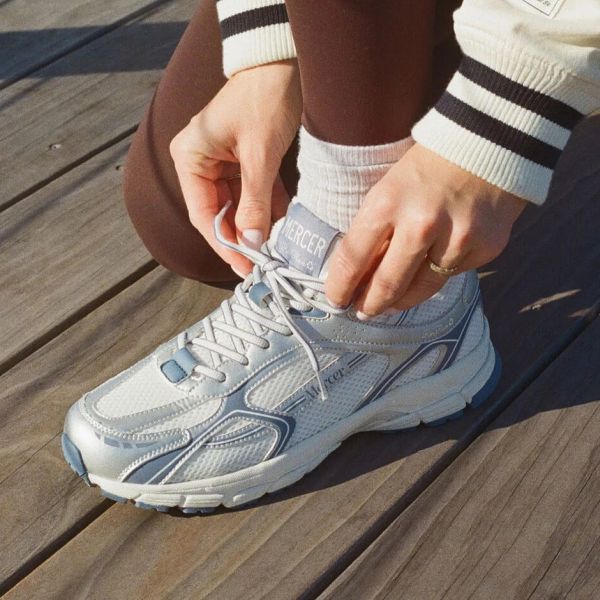 Mercer Amsterdam The Re-Run Speed Sneaker Zilver/Blauw
