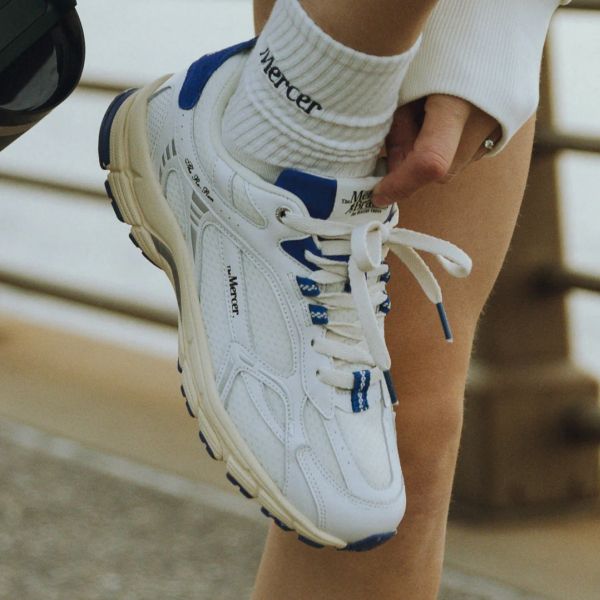 Mercer Amsterdam The Re-Run Vintage Sneaker Wit/Blauw