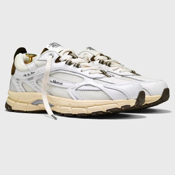 Mercer Amsterdam The Re-Run Vintage Sneaker Wit/Bruin