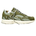 Mercer Amsterdam The Re-Run Washed Canvas Sneaker Donker Groen