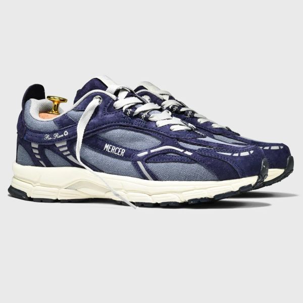 Mercer Amsterdam The Re-Run Washed Canvas Sneaker Navy