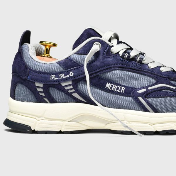 Mercer Amsterdam The Re-Run Washed Canvas Sneaker Navy