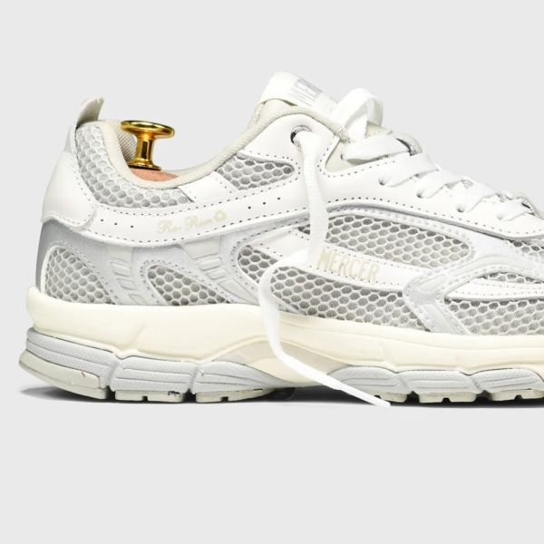 Mercer Amsterdam The Re-Run White Silver Sneaker Wit/Grijs