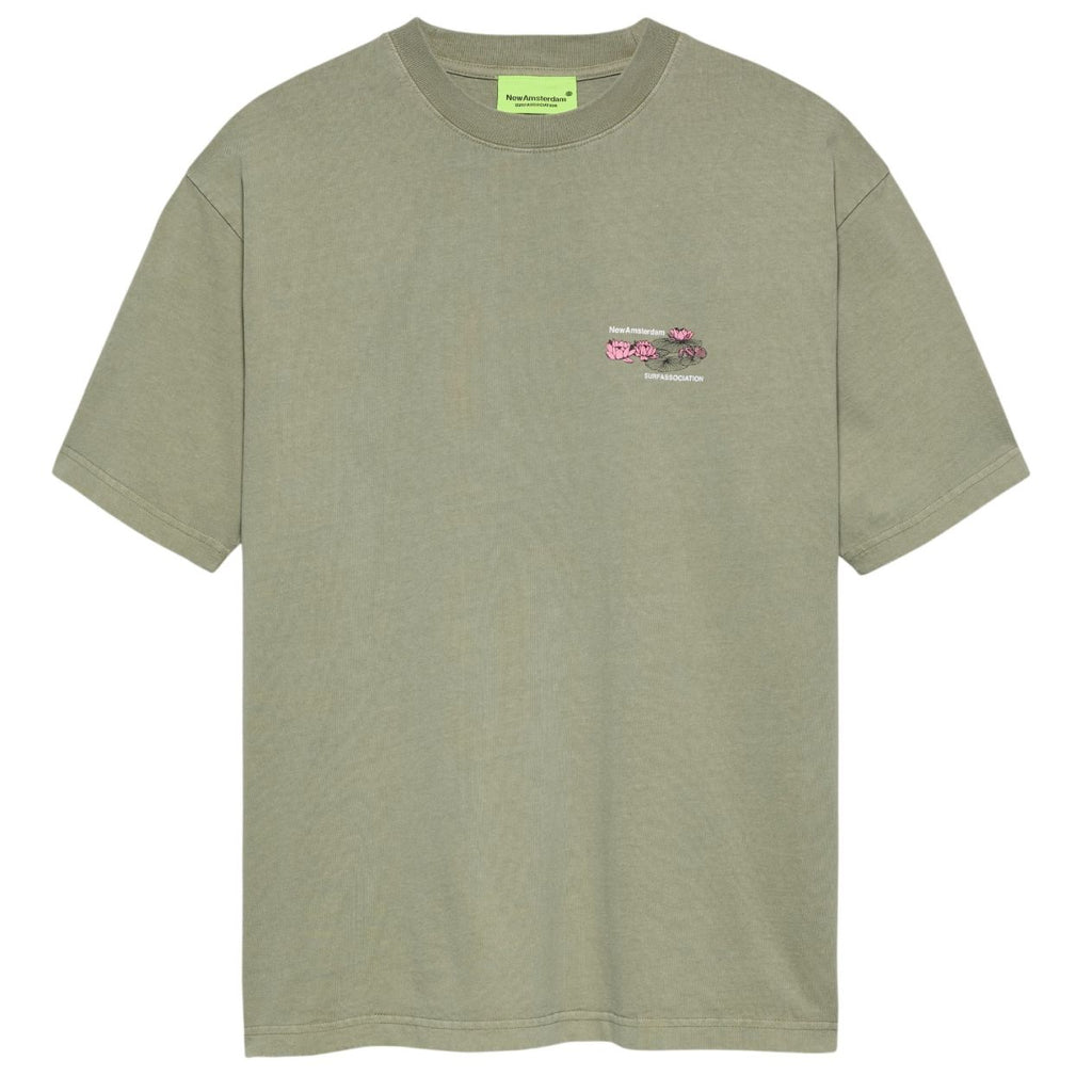 New Amsterdam Surf Association Lilies T-shirt Groen