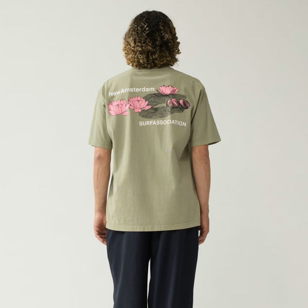 New Amsterdam Surf Association Lilies T-shirt Groen
