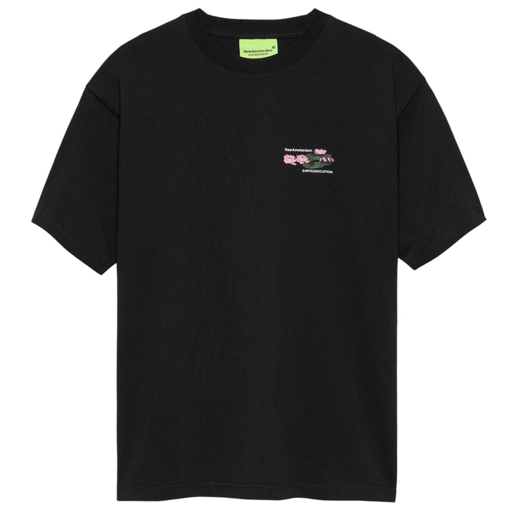 New Amsterdam Surf Association Lilies T-shirt Zwart