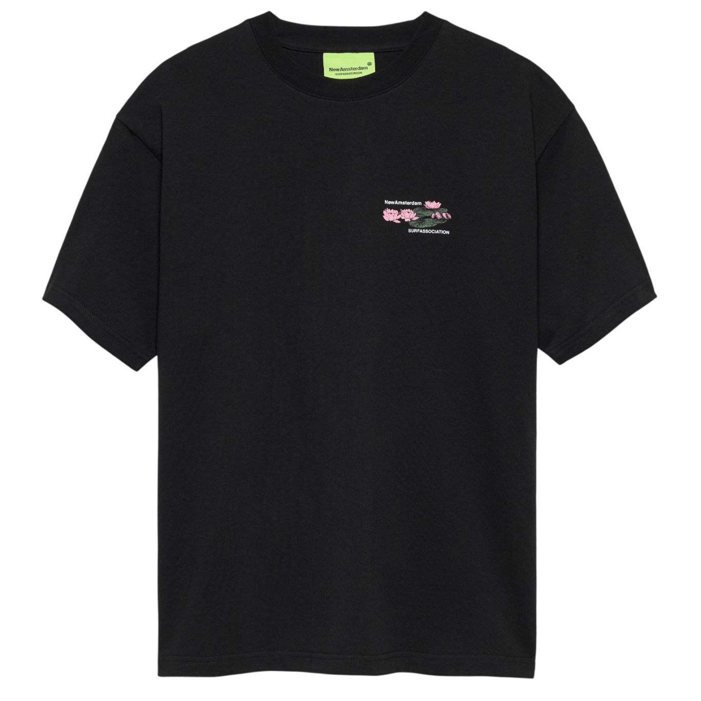 New Amsterdam Surf Association Lilies T-shirt Zwart