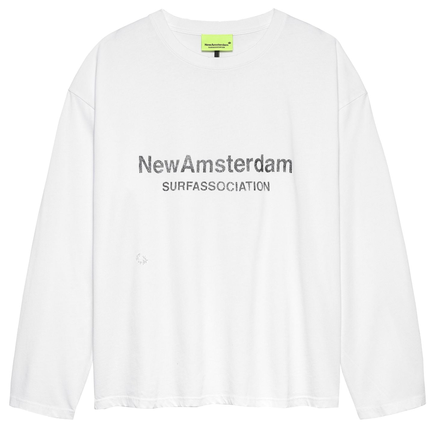 New Amsterdam Surf Association Worked Logo Longsleeve T-shirt Wit