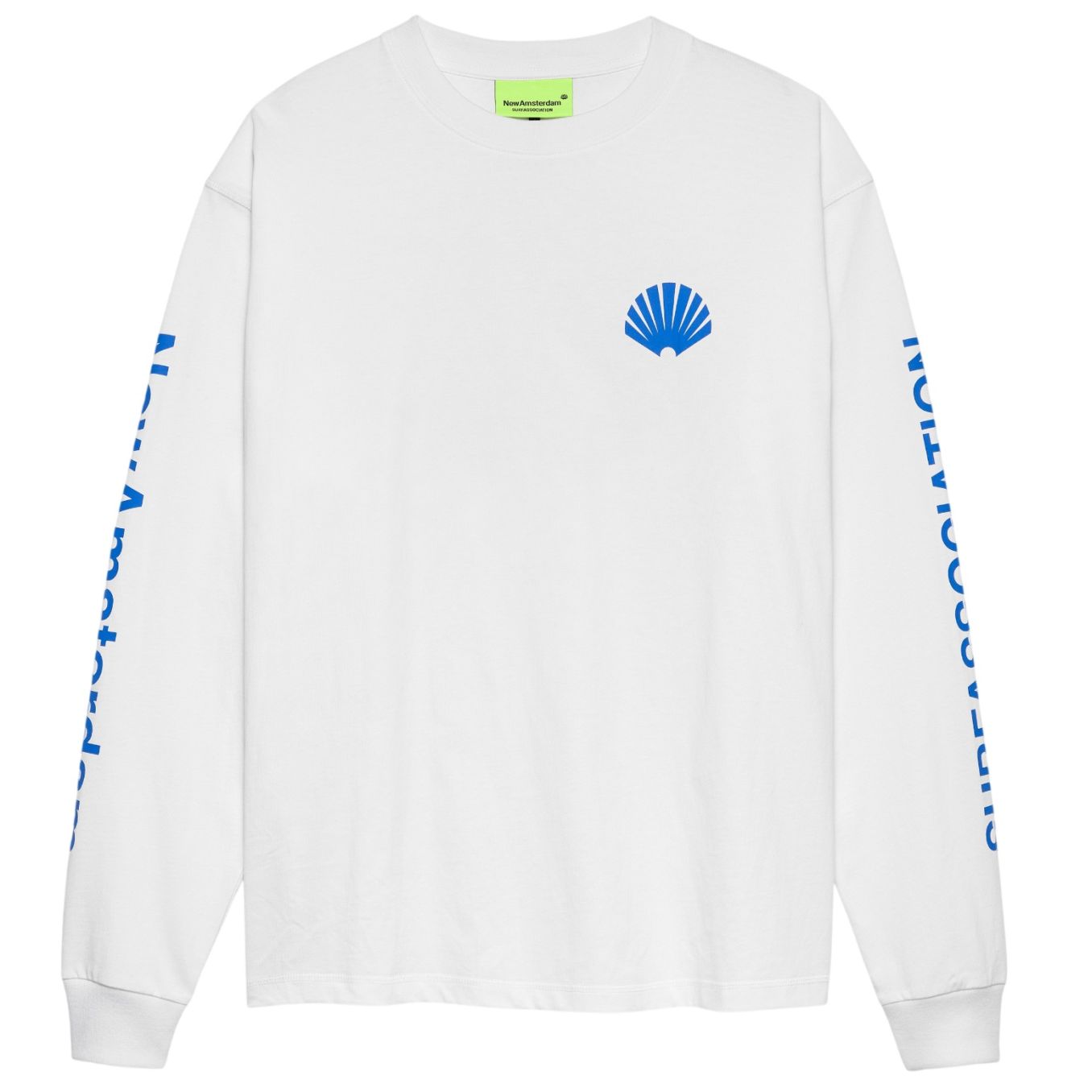 New Amsterdam Surf Association Logo Longsleeve T-shirt Wit/Blauw