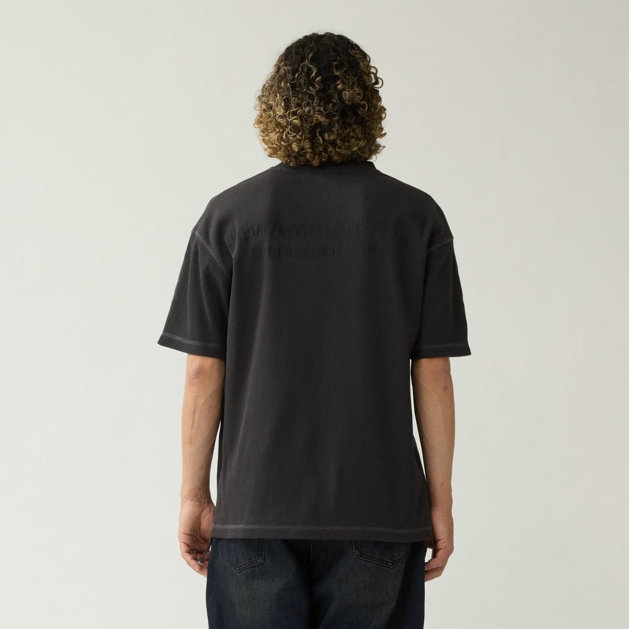 New Amsterdam Surf Association Logo Waffle T-shirt Zwart