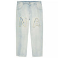 New Amsterdam Surf Association 252 Bleached Jeans Blauw