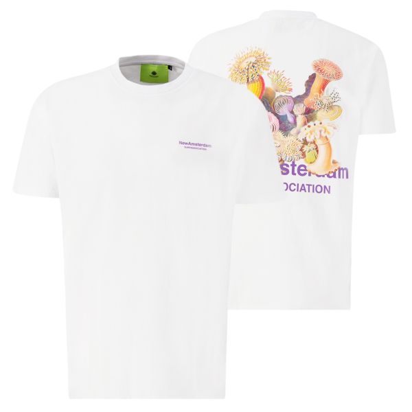 New Amsterdam Surf Association Anemone T-shirt Wit