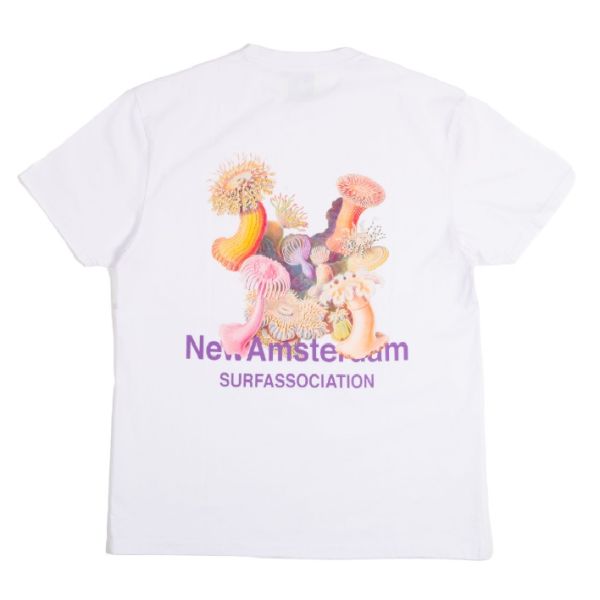 New Amsterdam Surf Association Anemone T-shirt Wit