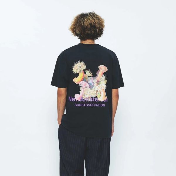New Amsterdam Surf Association Anemone T-shirt Zwart