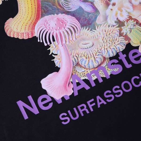 New Amsterdam Surf Association Anemone T-shirt Zwart