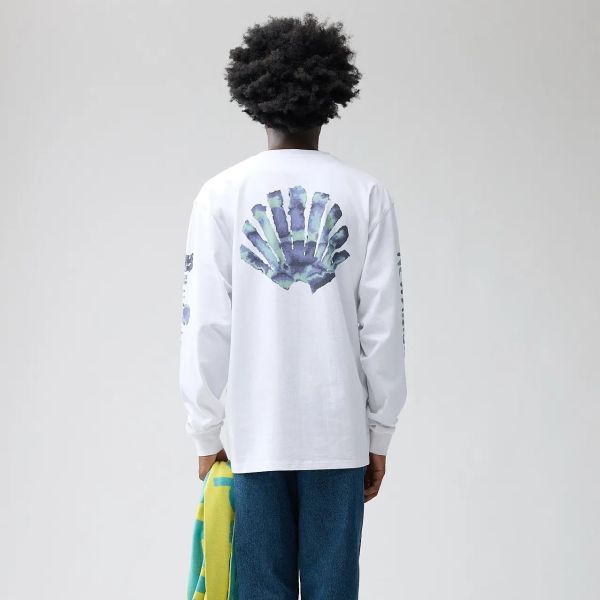 New Amsterdam Surf Association Aquarelle Logo Longsleeve T-shirt Wit