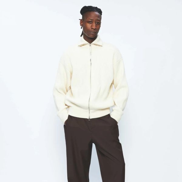 New Amsterdam Surf Association Cable Knit Sweater Off White