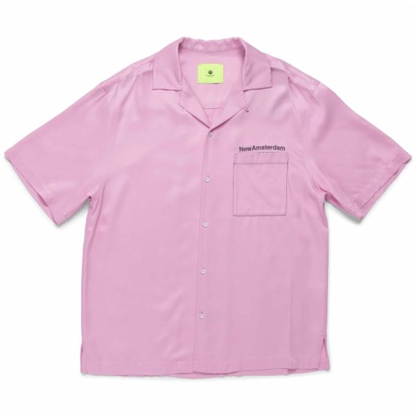 New Amsterdam Surf Association Contrast Stitch Layday Overhemd Roze