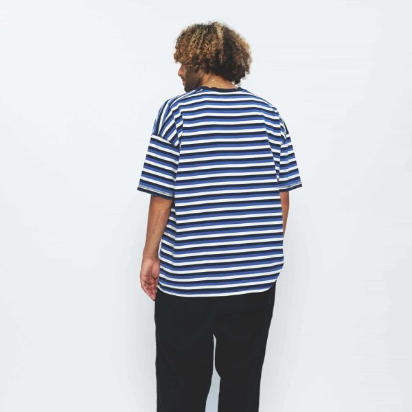 New Amsterdam Surf Association Dam Stripe T-shirt Blauw