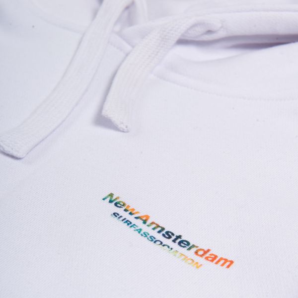 New Amsterdam Surf Association Fishnet Hoodie Wit