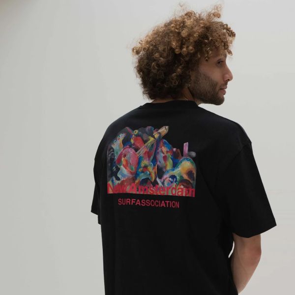 New Amsterdam Surf Association Flood T-shirt Zwart