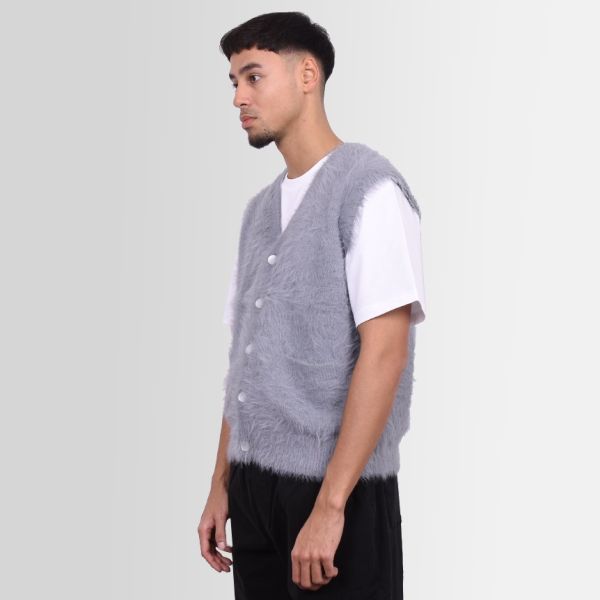 New Amsterdam Surf Association Highlander Knitted Spencer Grijs
