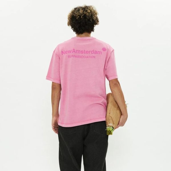 New Amsterdam Surf Association Logo GD T-shirt Roze
