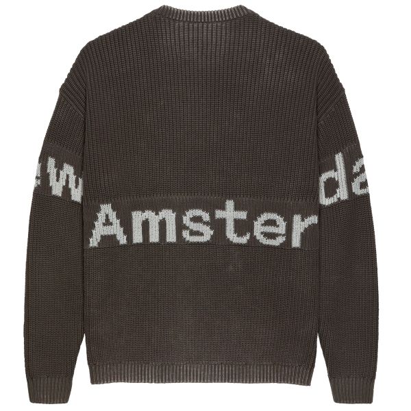 New Amsterdam Surf Association Logo Knit Sweater Antraciet