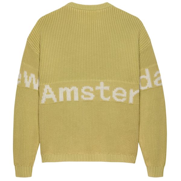 New Amsterdam Surf Association Logo Knit Sweater Licht Groen
