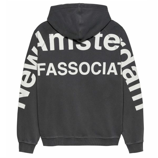 New Amsterdam Surf Association Logo Line Hoodie Antraciet