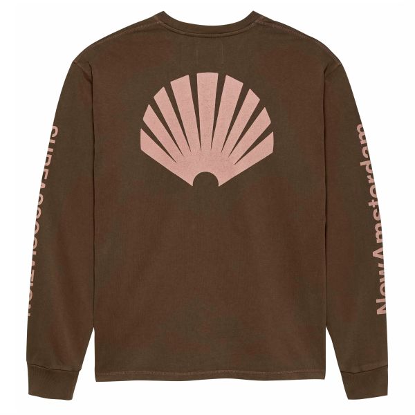 New Amsterdam Surf Association Logo Longsleeve T-shirt Bruin
