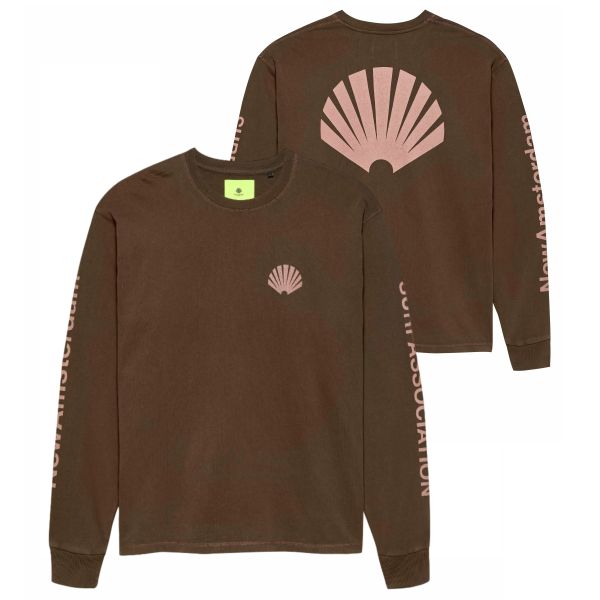 New Amsterdam Surf Association Logo Longsleeve T-shirt Bruin