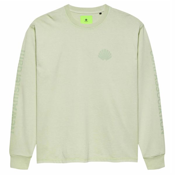 New Amsterdam Surf Association Logo Longsleeve T-shirt Licht Groen