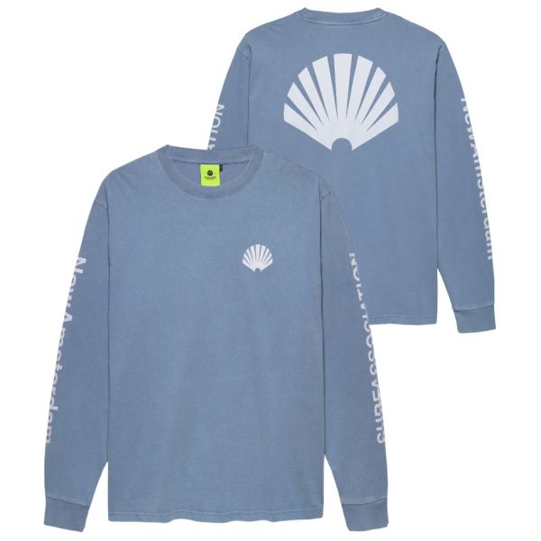 New Amsterdam Surf Association Logo Longsleeve T-shirt Blauw