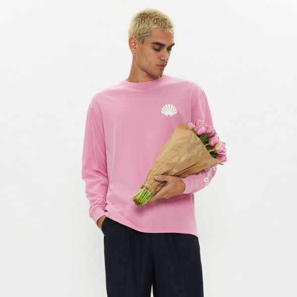 New Amsterdam Surf Association Logo Longsleeve T-shirt Roze