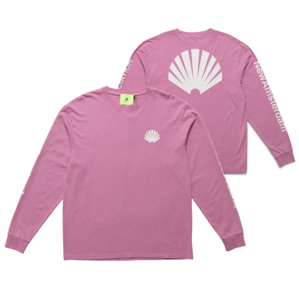 New Amsterdam Surf Association Logo Longsleeve T-shirt Roze