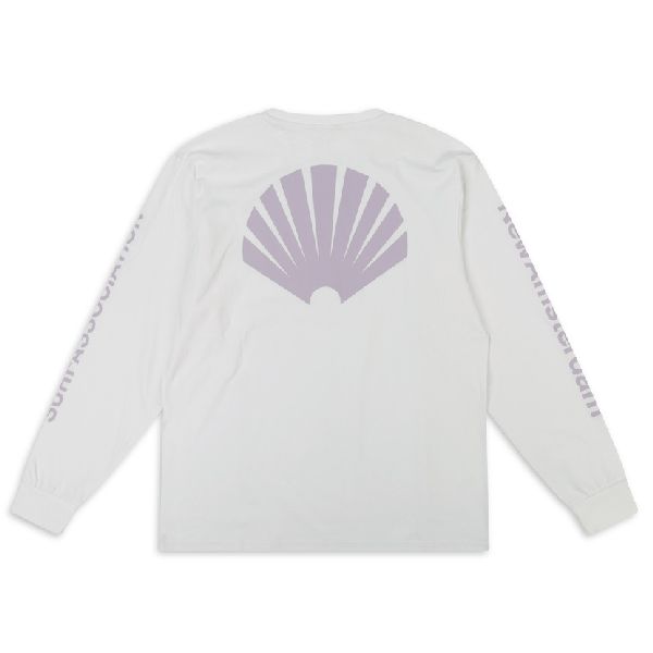 new amsterdam surf association logo longsleeve t-shirt wit