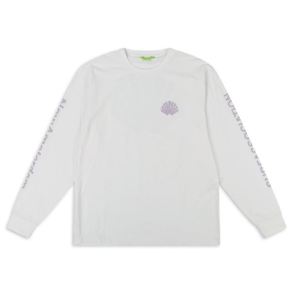 new amsterdam surf association logo longsleeve t-shirt wit