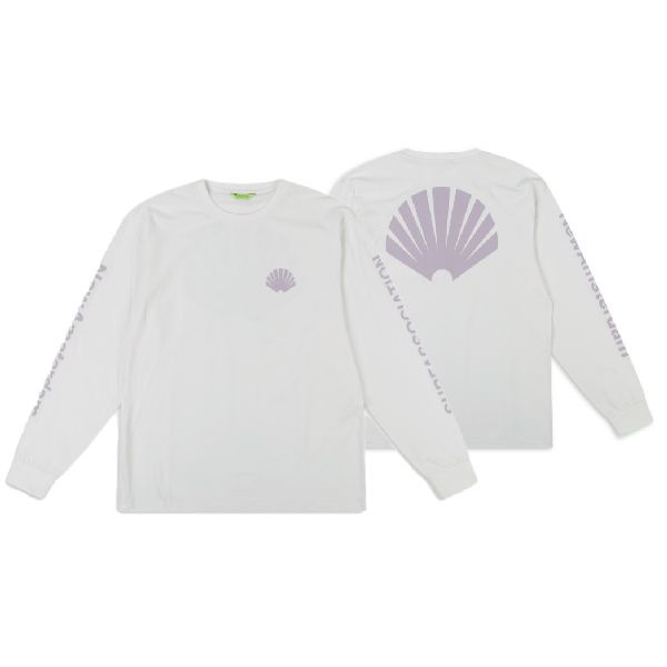 new amsterdam surf association logo longsleeve t-shirt wit