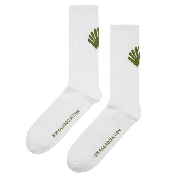 New Amsterdam Surf Association Logo Sokken Wit/Groen