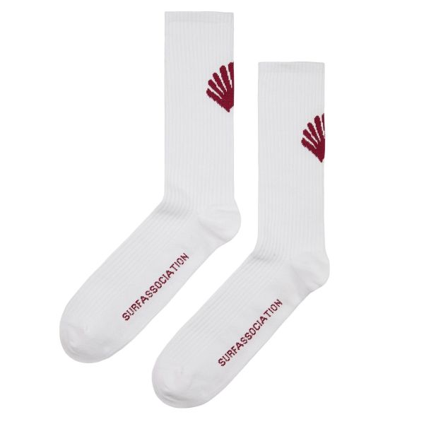 New Amsterdam Surf Association Logo Sokken Wit/Rood
