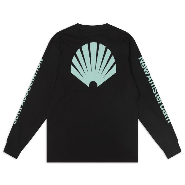 New Amsterdam Surf Association Logo T-shirt Lange Mouw Zwart