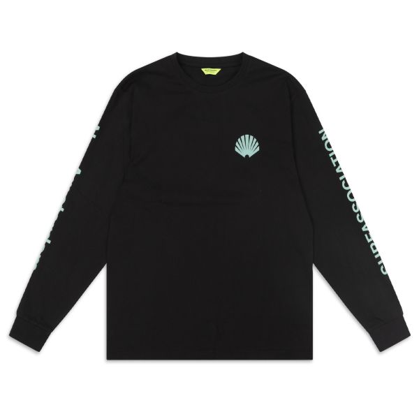 New Amsterdam Surf Association Logo T-shirt Lange Mouw Zwart