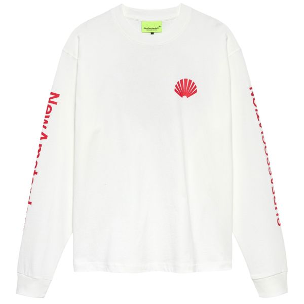New Amsterdam Surf Association Logo Longsleeve T-shirt Wit/Rood