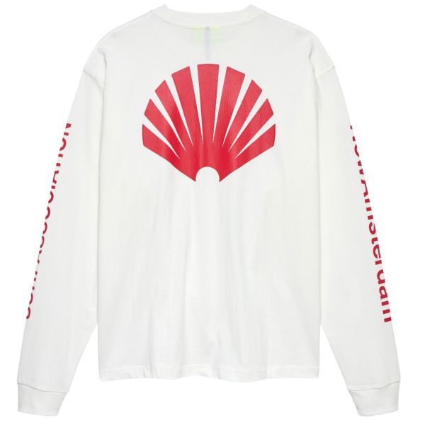 New Amsterdam Surf Association Logo Longsleeve T-shirt Wit/Rood