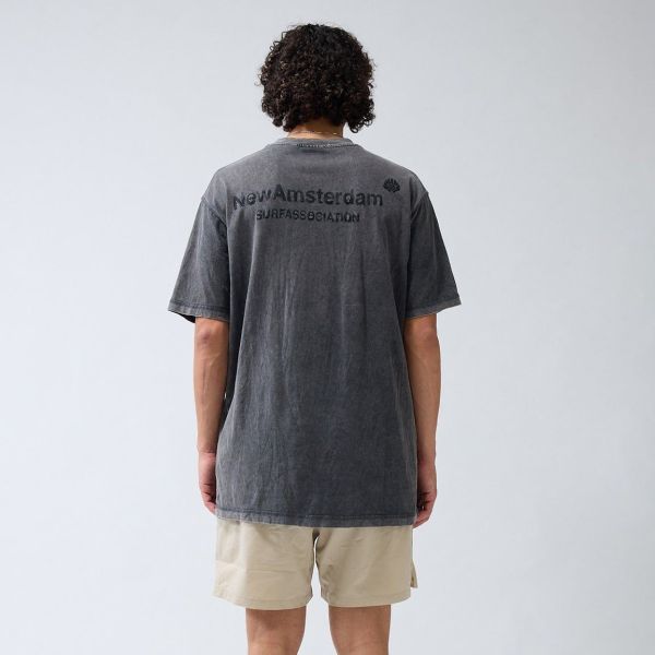 New Amsterdam Surf Association Logo Washed T-shirt Zwart