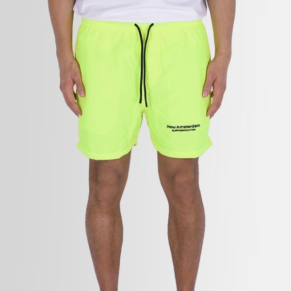 New Amsterdam Surf Association Logo Zwembroek Neon Groen