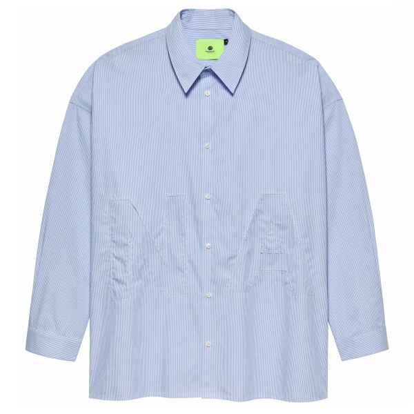 New Amsterdam Surf Association Na Fluid Stripe Overhemd Blauw